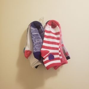 Socks 10 pairs attached to a hanger